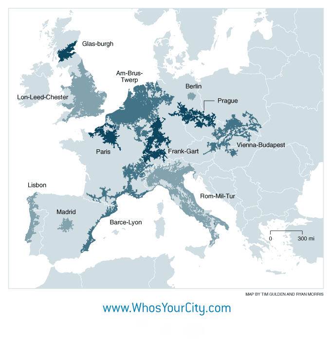 Fig: 3.2: Mega-Regions of Europe